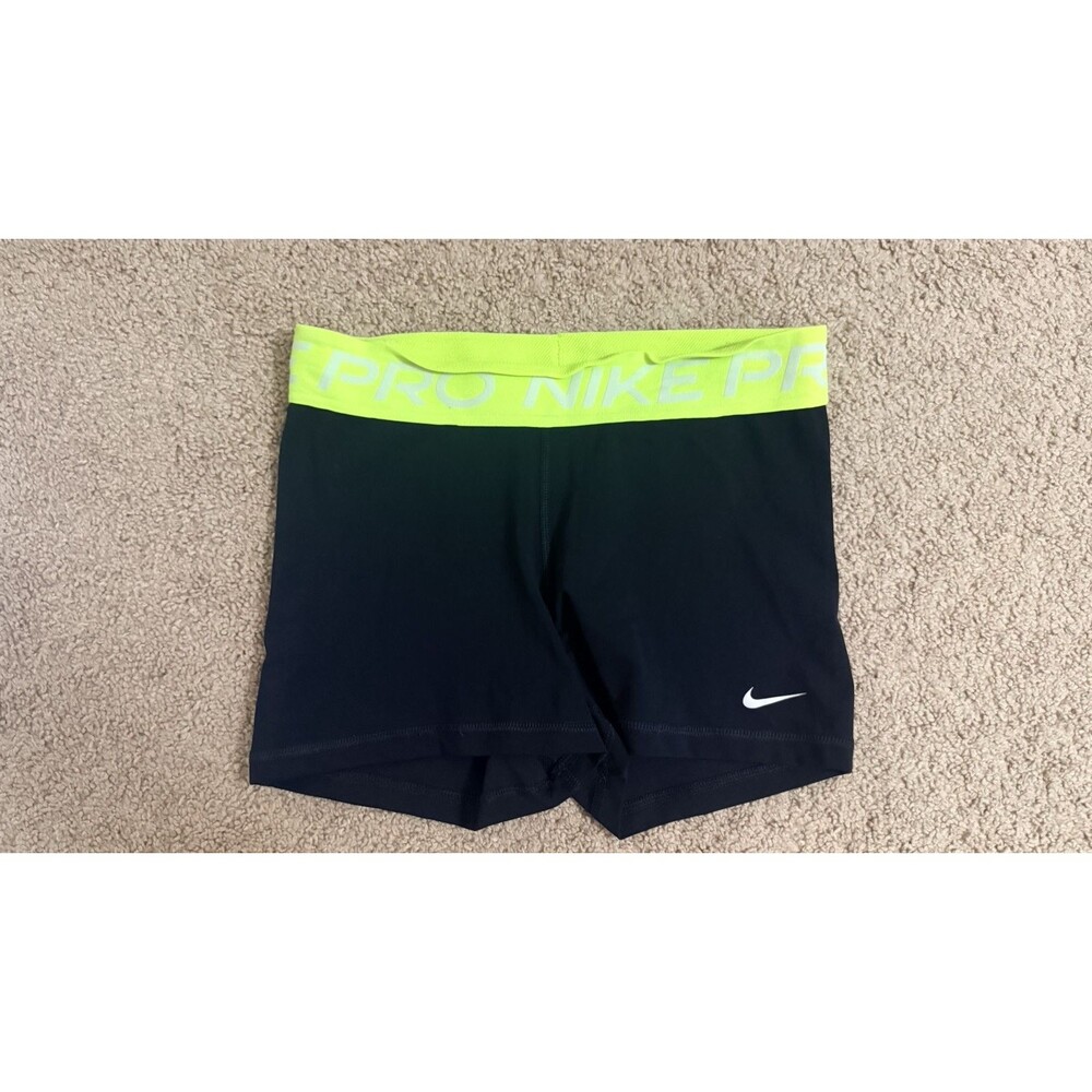 Nike Pro Black with Neon Yellow Band - Medium